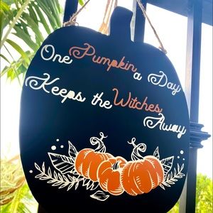 🆕 Fall Halloween Decor Hanging Sign Pumpkin Custom Halloween